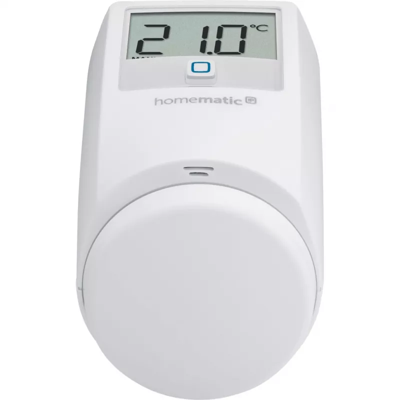 eQ-3 AG Homematic IP HMIP-eTRV termostatinis vožtuvas, RF, 868,3 MHz, baltas, M30 x 1,5, IP20, skaitmeninis