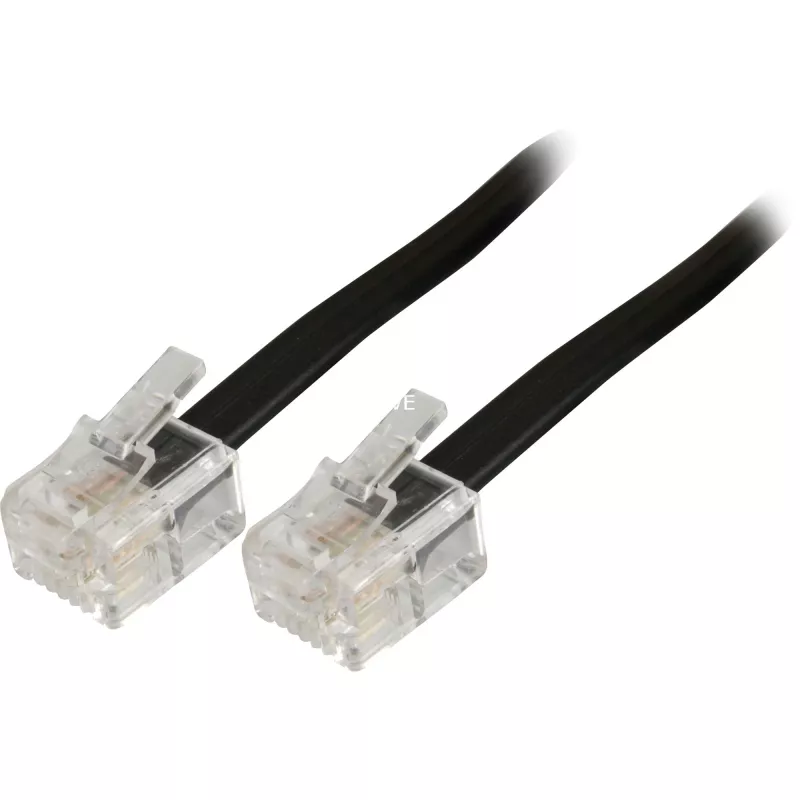 Modulinis telefono laidas Goobay 50317 RJ-11 – RJ-11 3 m juodas