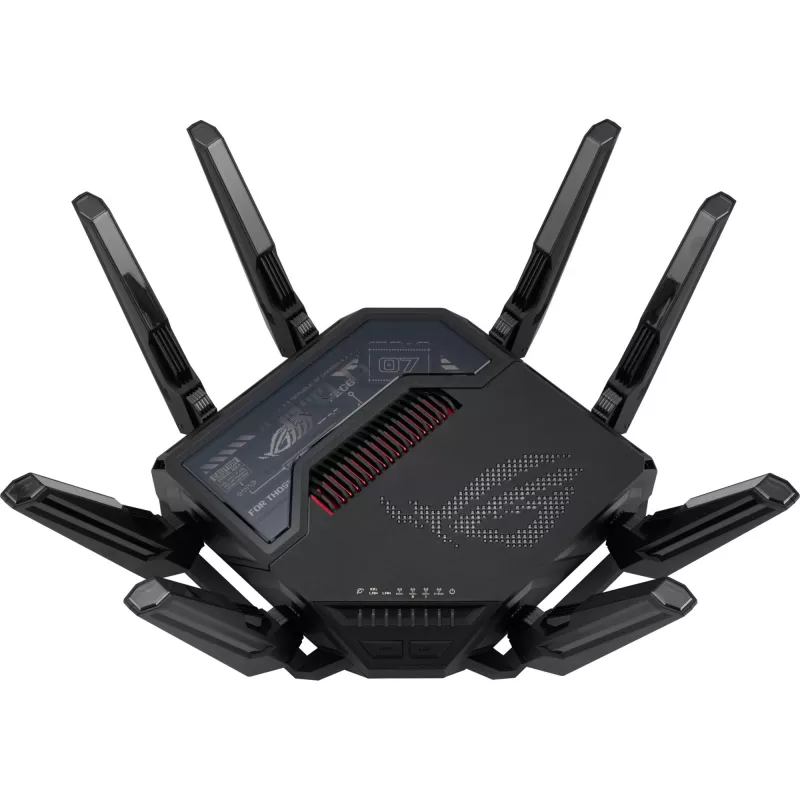 ASUS ROG Rapture GT-BE98 belaidis maršrutizatorius 10 Gigabit Ethernet keturių juostų (2,4 GHz / 5 GHz-1 / 5 GHz-2 / 6 GHz) Juoda