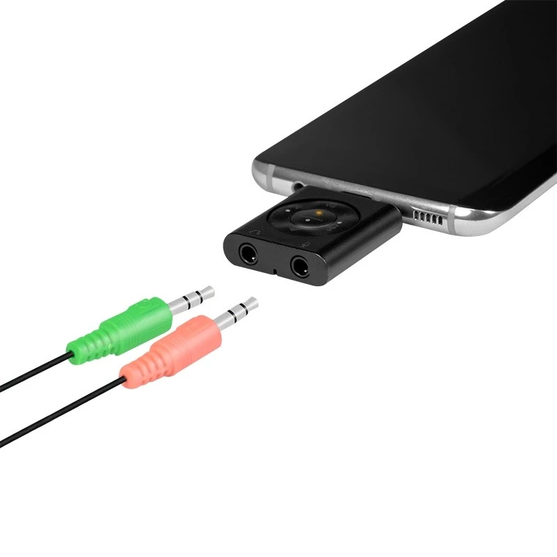 LOGILINK USB3.2 garso adapteris USB-C (vyriškas) į 2x3,5mm (moteriški) 7.1