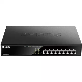 Nevaldomas jungiklis D-Link DGS-1008MP 8 prievadų Gigabit PoE stalinis