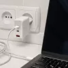 QOLTEC 100W GaN USB-C Dual PD 5–20V 1.5–5A, 2×USB-C Įkroviklis