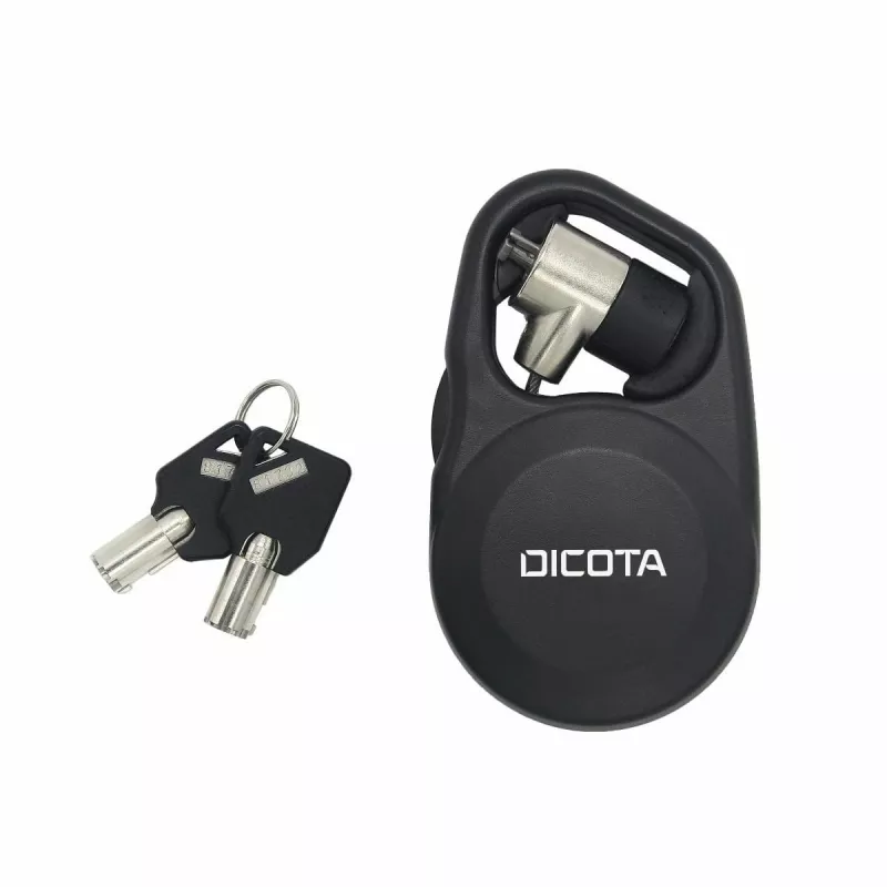 DICOTA Security T-Lock – apsauginis kabelio užraktas – juodas – 1,3 m (D31235)