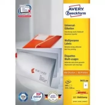 Lipnūs etiketės lapai Avery 3655-200