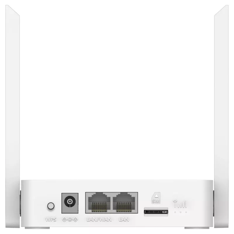Stalinis belaidis maršrutizatorius Cudy LT300_EU — 300 Mbps, vieno dažnio 2.4 GHz, NanoSIM, 1 WAN, 4 LAN prievadai