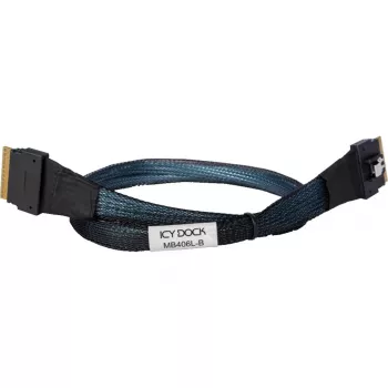 ICY DOCK MB4026L-B SlimSAS 4i SFF-8654 į OCuLink 4i SFF-8611 laidas, 0,5 m