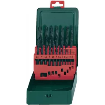 Gręžtų rinkinys Metabo HSS Metal 19 vnt. DIN 338, cilindrinis kotas (627151000)