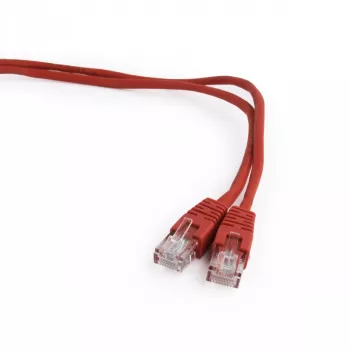 Patch cord Cat.5e, 5 m, raudonas, užlietas gaubtas