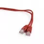 Patch cord Cat.5e, 5 m, raudonas, užlietas gaubtas