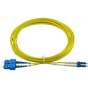 Kompatibles Cisco CAB-SMF-LC-SC-2 BlueOptics Duplex LWL Patchkabel, LC-UPC/SC-UPC beige, 2 Meter, Singlemode, E9/125µm G.657.A1, Eingangsdämpfung: unt