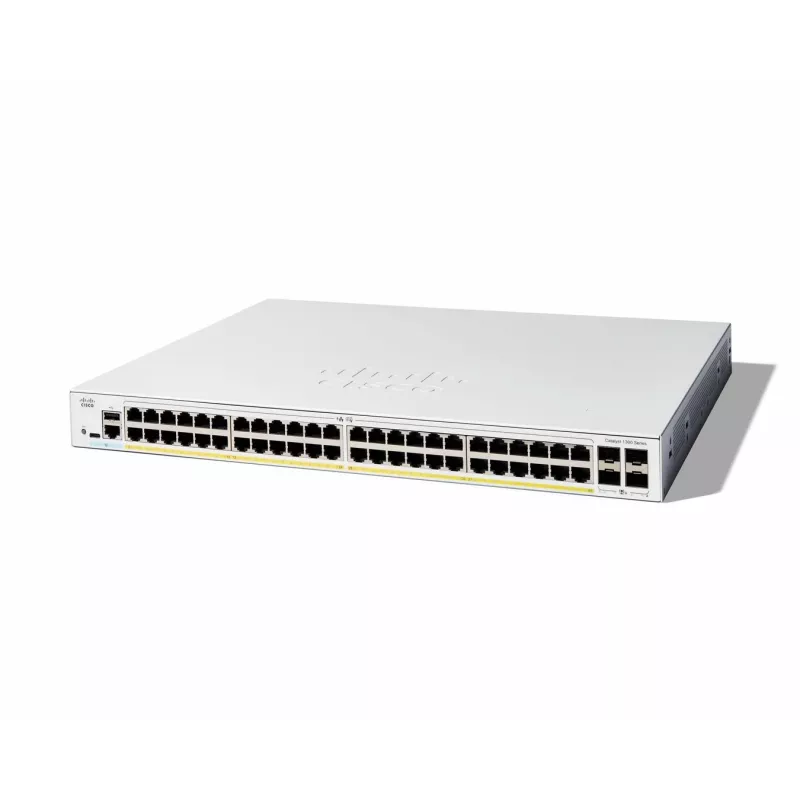 Valdomas tinklo jungiklis Cisco Catalyst 1300-48P-4X, 48 prievadų GE PoE, 4x10GE SFP+