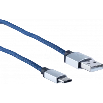 USB kabelis ShiverPeaks BS14-50030 2m USB A USB C mėlynas