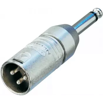 Neutrik NA2MP garso adapteris – XLR3 (vyriškas) į mono kištuką (vyriškas)