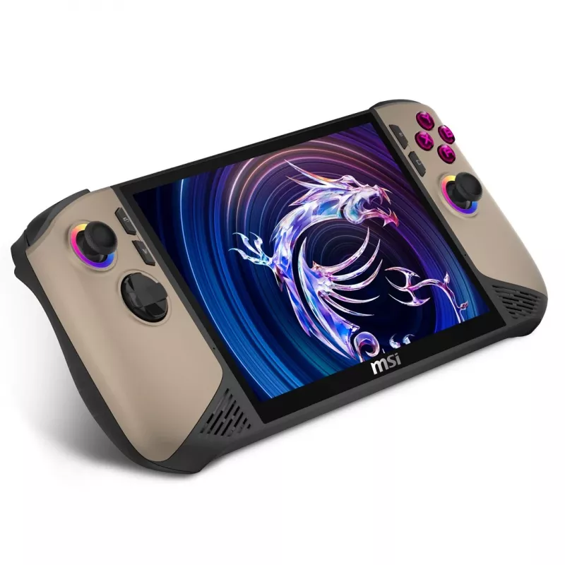 MSI Claw 8 AI+ A2VM-037PL nešiojama žaidimų konsolė 20,3 cm (8 colių) 1 TB liečiamuoju ekranu Wi-Fi smėlio spalvos