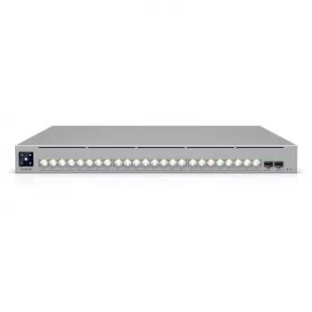 Tinklo jungiklis Ubiquiti UniFi ECS-24-POE — valdomas L2/L3, 24× 10G RJ-45, PoE, 1U, pilkas