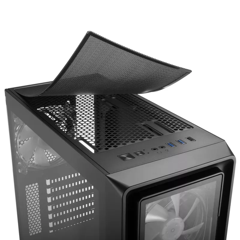 PC korpusas Sharkoon TK4 RGB Midi Tower juodas