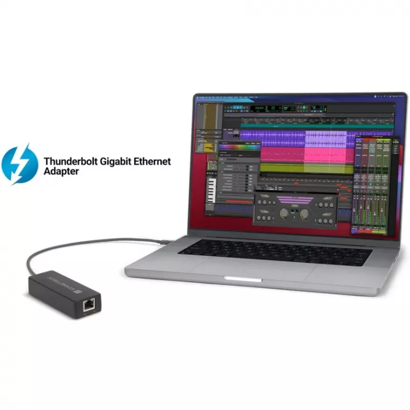 Sonnet Thunderbolt AVB Gigabit Ethernet adapteris Mac kompiuteriams, juodas