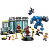 LEGO Marvel rinkinys Geležinio žmogaus laboratorija Šarvų salė 76315 — 384 detalės, 5 minifigūrėlės, ekspozicinė zona