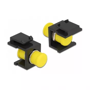 Keystone modulis DELOCK 86851, plokščia FC jungtis, juoda, 16,5×24×21,8 mm