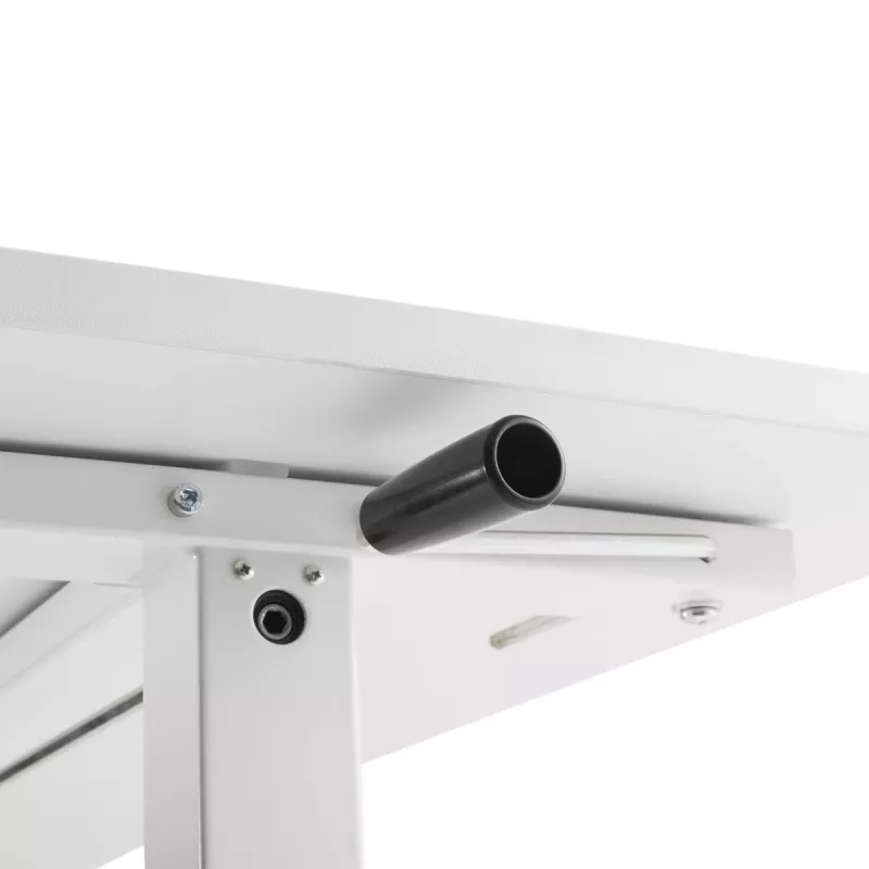Stalas su rankiniu aukščio reguliavimu Ergo Office, maks. 40 kg, maks. aukštis 117 cm, su stalviršiu darbui stovint ir sėdint, ER-401 W