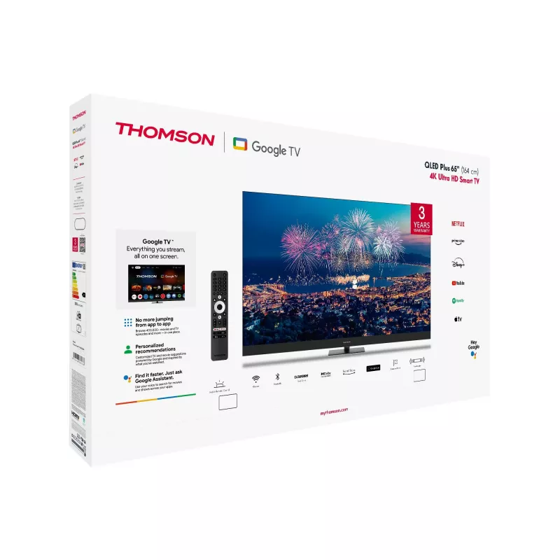 Televizorius Thomson Q70 serija 65 colių 4K Ultra HD QLED 3840 x 2160