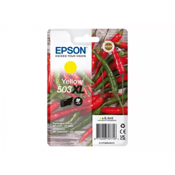 Rašalo kasetė Epson 503XL geltona, originali didelės talpos (XL), 6,4 ml, vienoje pakuotėje