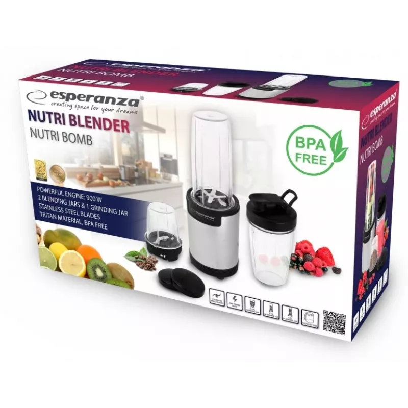 Stalo blenderis Esperanza EKM030 Juodas Nerūdijantis plienas