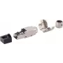 Tinklo jungtis ShiverPeaks 08-45010 Cat 8.1 beįrankis RJ45 modulinis kištukas, ekranuotas, skirtas Cat8.1 kabeliams