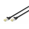 Digitus Professional - Pataisos laidas - RJ-45 (vyriškas) į RJ-45 (vyriškas) - 25 cm - SFTP - CAT 6a - halogenų neturintis, liejinis - juodas (DK-1644-A-0025/BL)