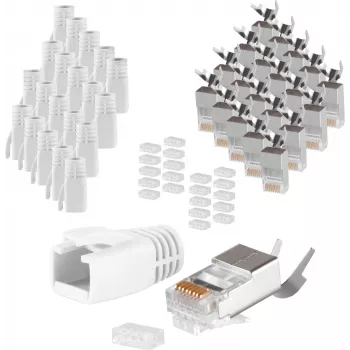RJ-45 kištukas ShiverPeaks 72067-20W baltas (20 vnt.)