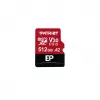PATRIOT 512GB MicroSDXC atminties kortelė V30 U3 Class 10, skaitymas 90 MB/s, rašymas 80 MB/s, su apsauga nuo perrašymo