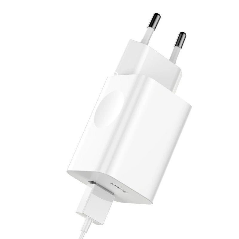 Įkroviklis Baseus Quick Charger CCALL-BX02, 24 W maks., USB Fast Charge 3.0, baltas, 100–240 V