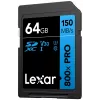 „Lexar“ SDXC atminties kortelė 64 GB UHS-I 800xPRO — Class 10, U3, V30, 150 MB/s