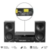 Muzikos centras AKAI AM-301 BK – kompaktiška garso sistema namams