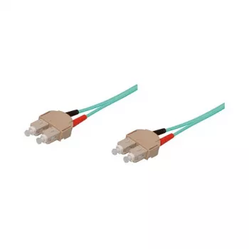 Plaustinio šviesolaidžio jungiamasis kabelis LWL Duplex OM3 (50/125) SC/SC, LSZH, reversibilus poliškumas, 5 m, Good Connections®