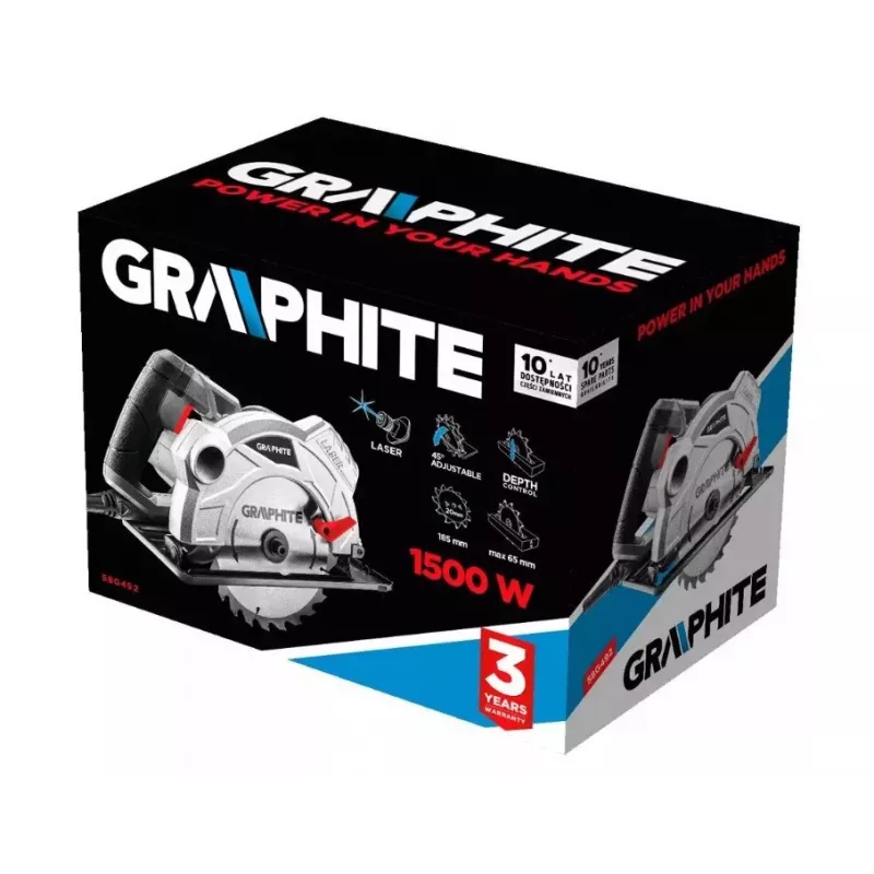 Diskinis pjūklas 1500W Graphite 185 mm