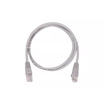 LAN pataisos laidas Extralink Cat5e UTP 1 m, RJ-45 į RJ-45, pilkas