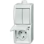 BUSCH JAEGER 2601/5/20EW-54-503 - Kištukinis lizdas CEE 7/3 2P+E - Baltas - IP44 - 250 V - 16 A
