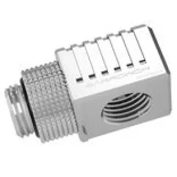 Barrow FBFTWT90-V2 S 90° adapteris G1/4 vidinis sriegis į G1/4 vidinis sriegis, sidabrinis, sukamasis jungtis skysčio aušinimui
