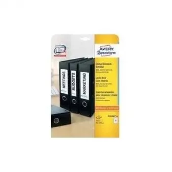 Nugarėlės etiketės Avery 32231 – baltos trumpos/plačios etiketės, pakuotėje 125 vnt.
