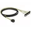 SCSI kabelis DeLOCK 85685 Juodas Geltonas 1 m 1 x Mini SAS HD SFF-8643 4 x SATA 7 pin