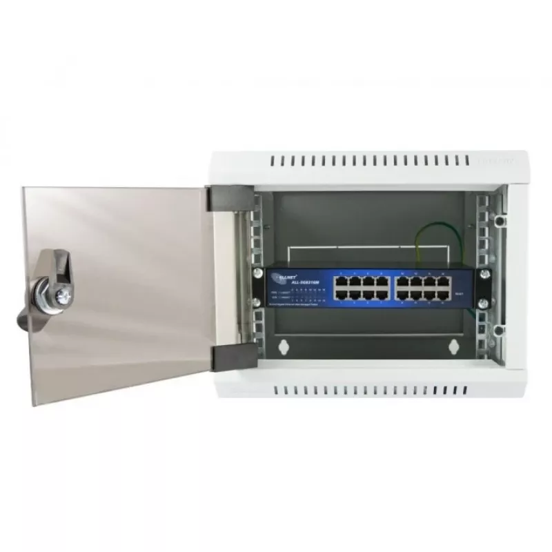 Valdomas jungiklis ALLNET 112534 L2 Gigabit Ethernet 16 prievadų 19U Juodas