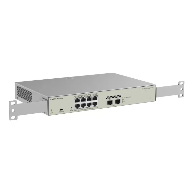 Ruijie Networks RG-NBS3100-8GT2SFP-P-V2 valdomas L2 tinklo jungiklis Gigabit Ethernet (10/100/1000) su PoE, metalinis