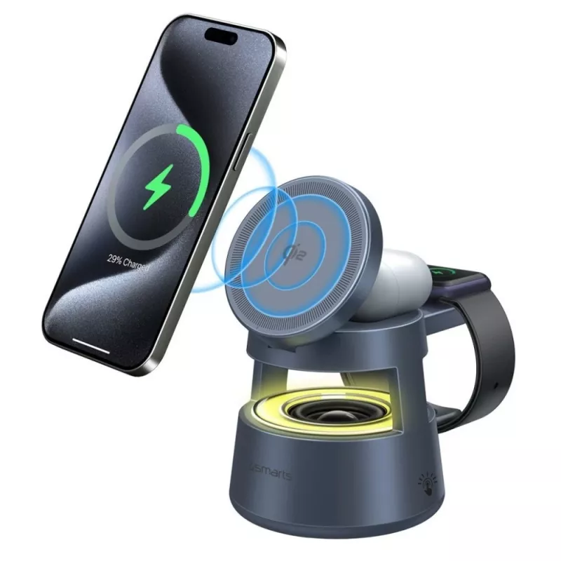 Belaidis įkroviklis 4smarts 541327 USB Type-C vidaus, pilkas