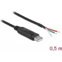 Adapterinis kabelis USB 2.0 Type-A į RS-232 DeLOCK 63497
