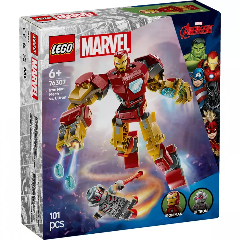 LEGO MARVEL 76307 Geležinio Žmogaus Mech prieš Ultroną