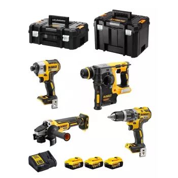 DeWalt DCK422P3T-QW 18 V įrankių komplektas su 3 akumuliatoriais (5 Ah)