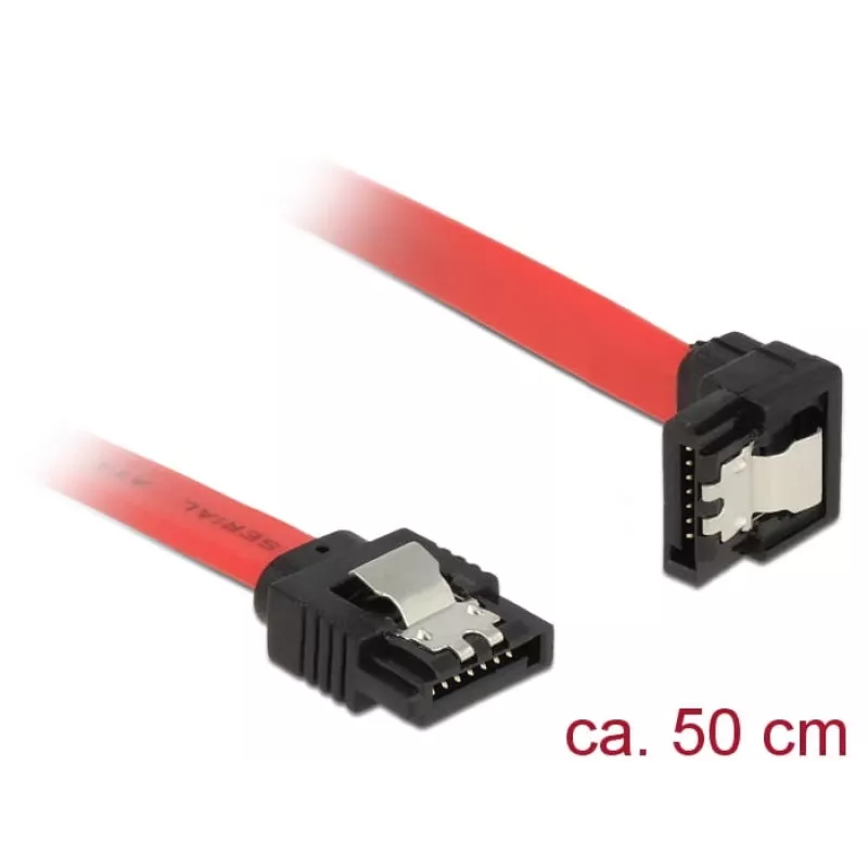 SATA kabelis DeLOCK 83979 0,5 m SATA 7 kontaktų Juodas Raudonas