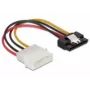 SATA HDD kabelis DeLOCK 60120 4pin vyriškas su metaliniu spaustuku tiesus 0,12 m