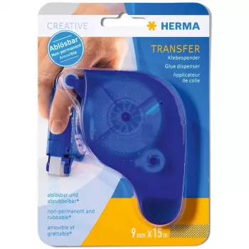 HERMA 1067 pernešamų klijų dozatorius su 15 m mėlyna juostele